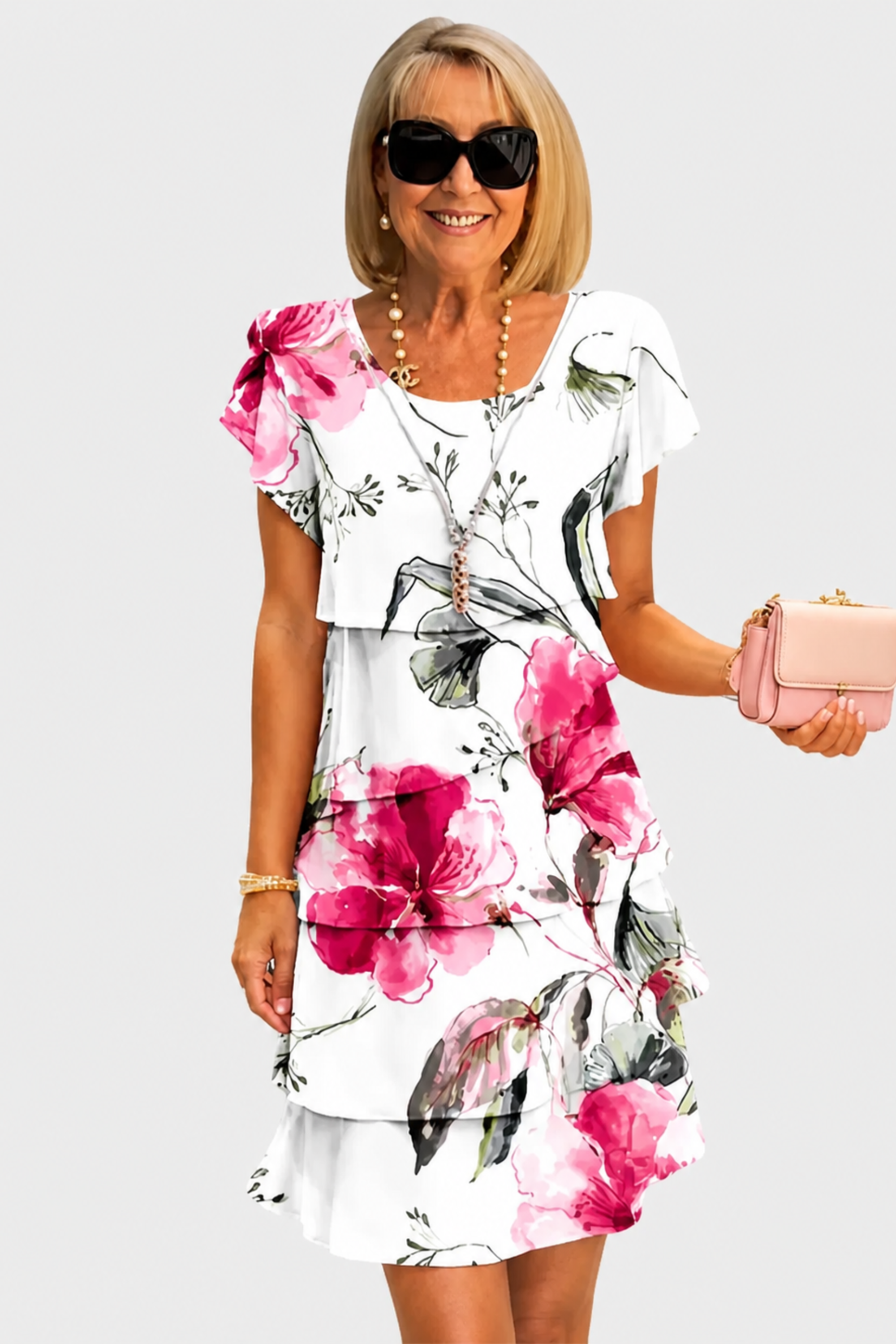 Powder White Flowers / 3XL
